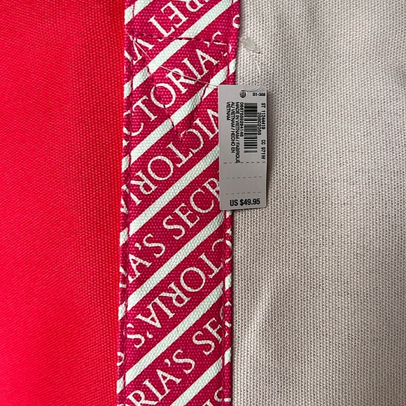 Victoria's Secret Tote Bag Pink Zipper Cute Cheap Swim Boat Gift - Picture 11 of 11